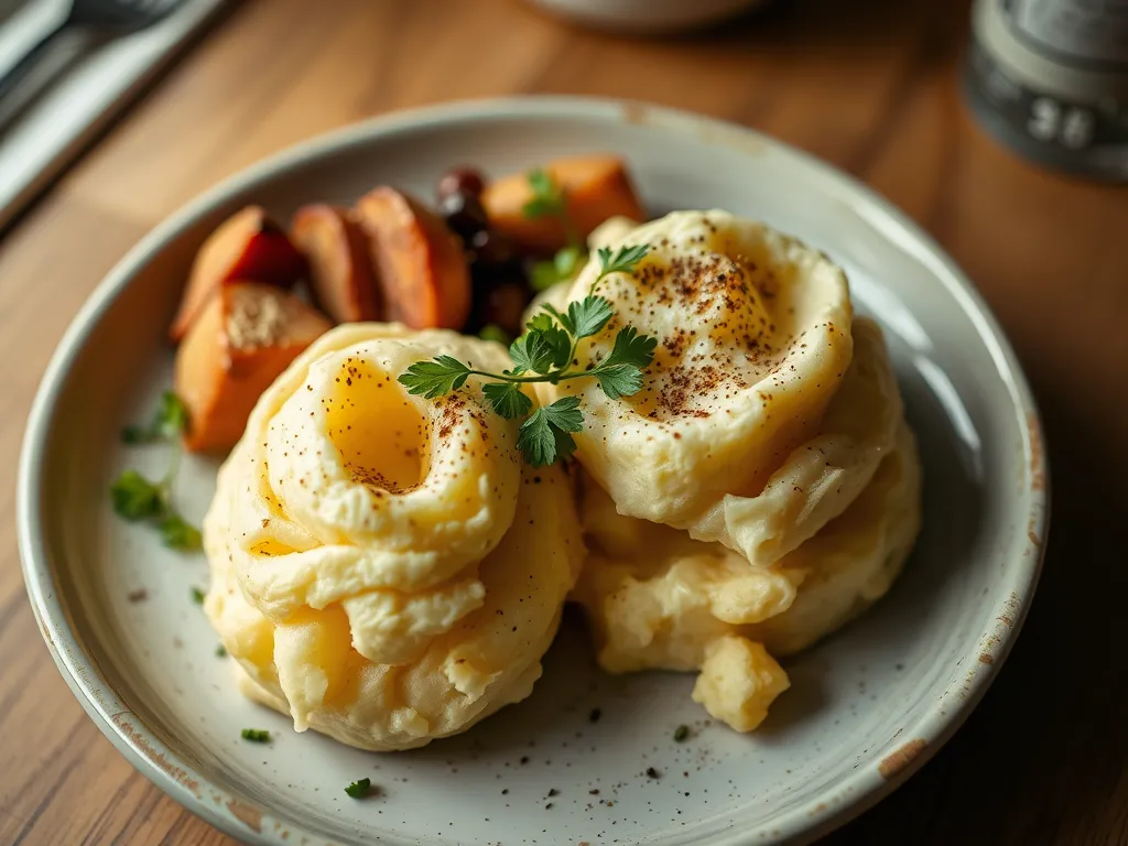 5-Ingredient Cheesy Smashed Potato Skillet