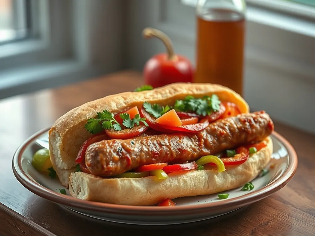 5-Ingredient Chicken Sausage and Pepper Hoagie Skillet
