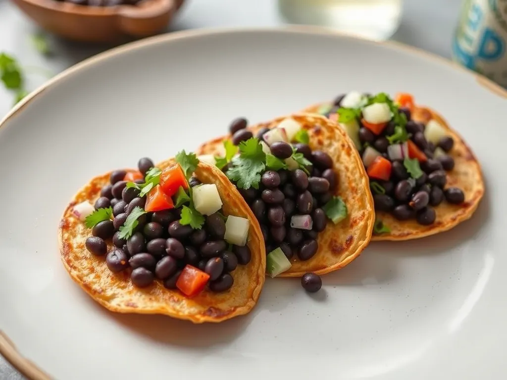 5-Ingredient Crispy Black Bean Tostadas