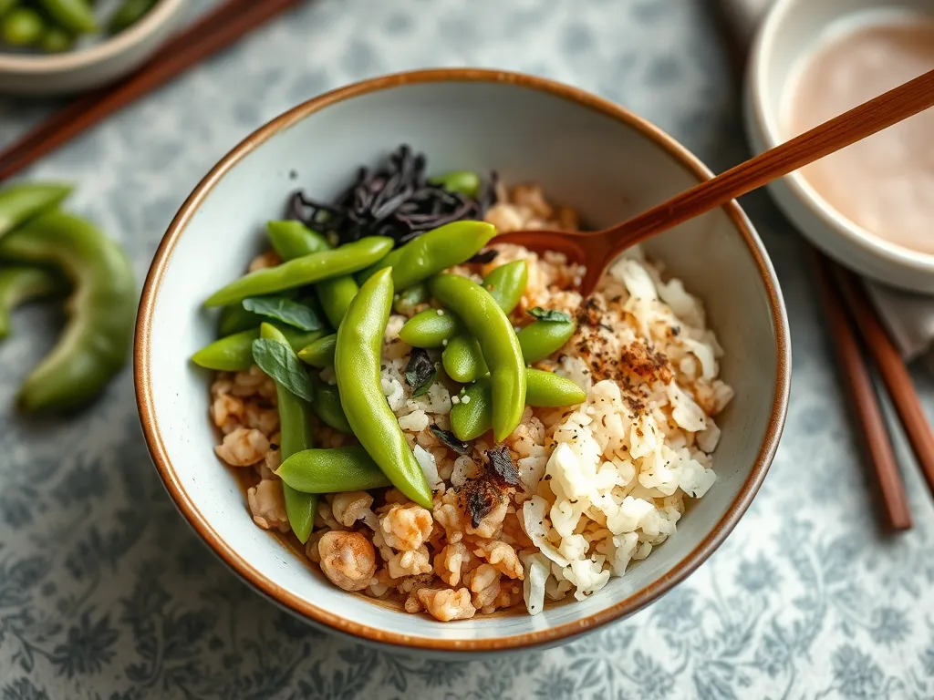 5-Ingredient Edamame Rice Bowl