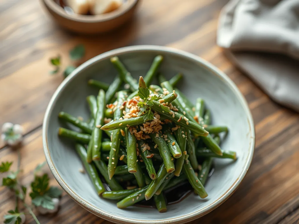 5-Ingredient Sesame Soy Green Beans and Rice