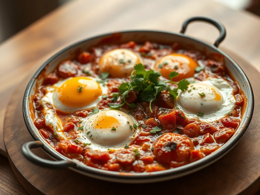 5-Ingredient Skillet Eggs in Tomato Sauce