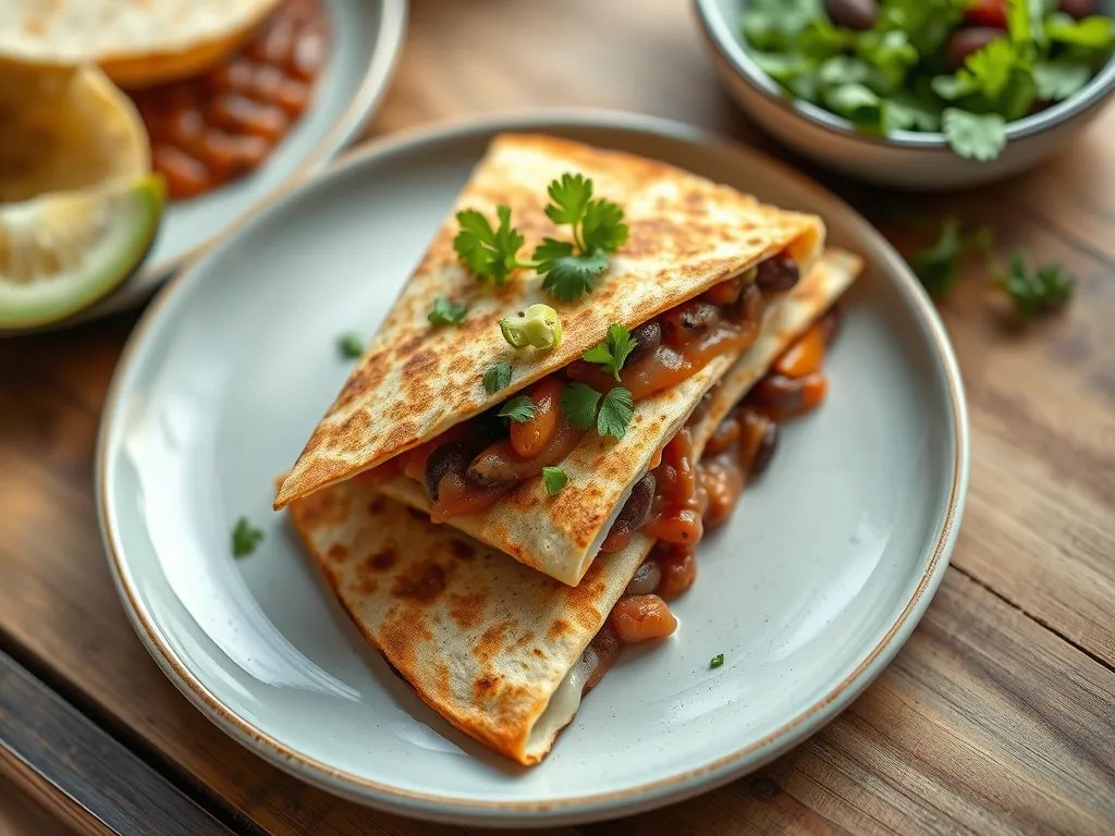 5-Ingredient Skillet Quesadilla with Black Beans