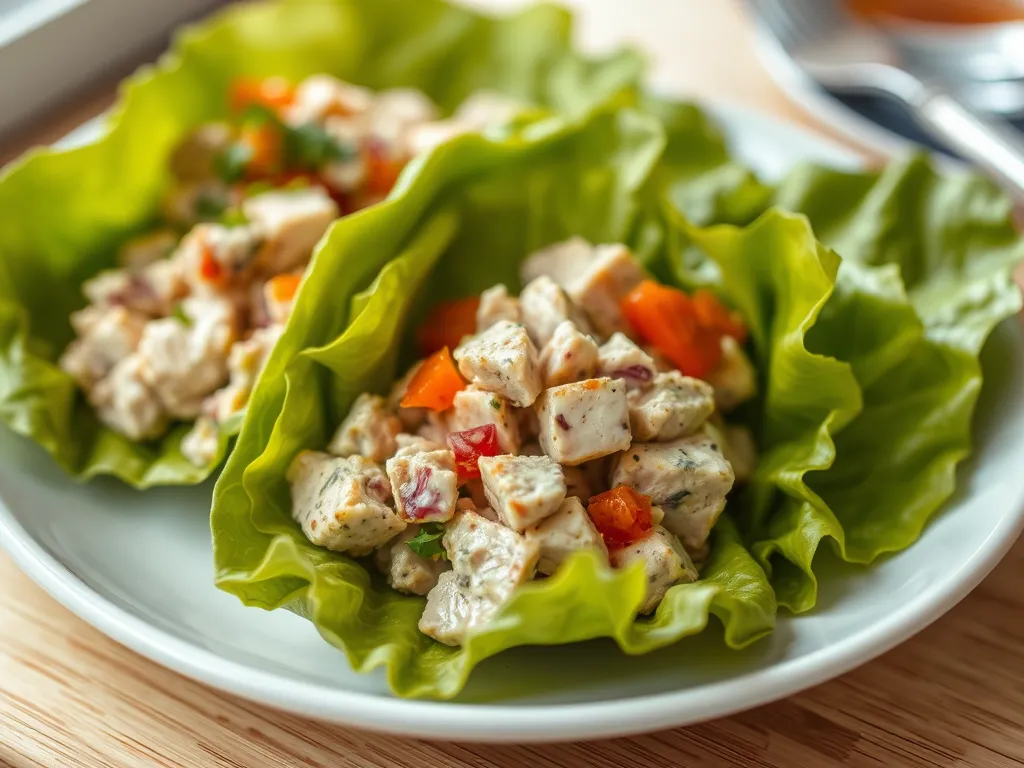 5-Ingredient Tuna Salad Lettuce Wraps