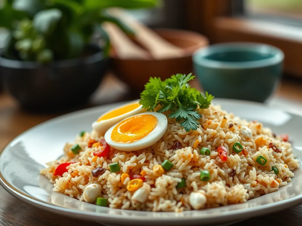Budget Garlic Egg Fried Rice