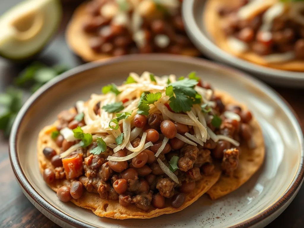 Budget Refried Bean Tostadas