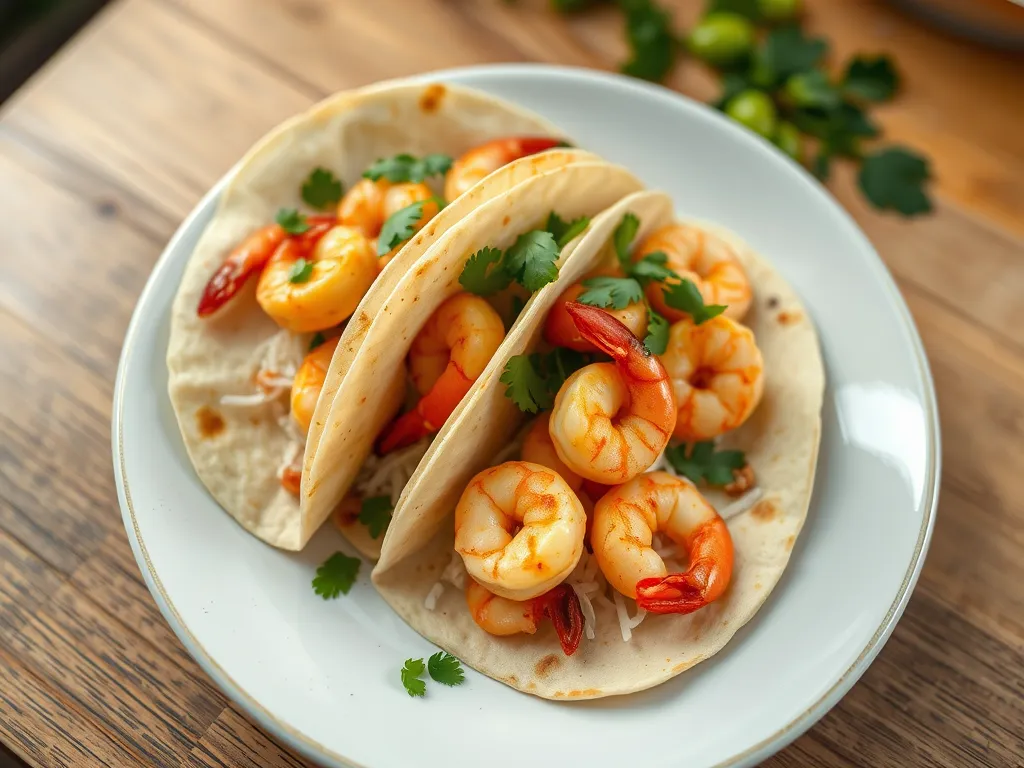 Shrimp Tacos with Quick Slaw