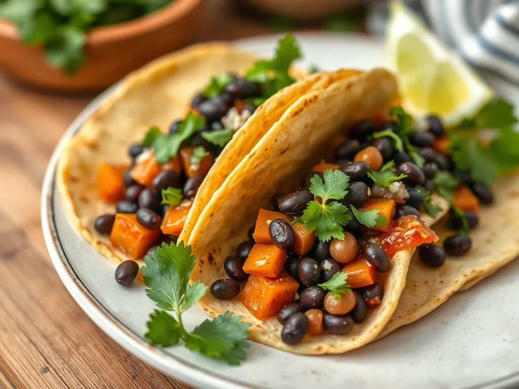Black Bean and Sweet Potato Tacos