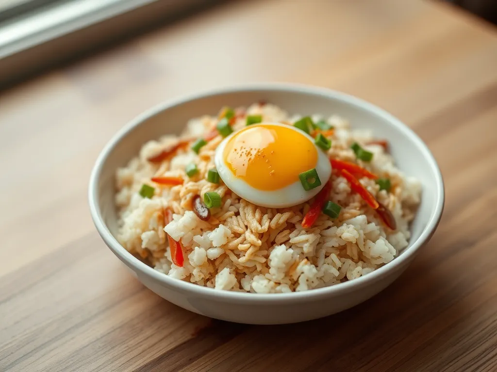 Cheap Egg Fried Rice with Frozen Vegetables