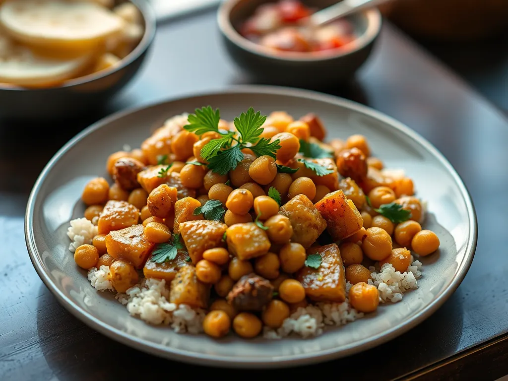 Potato and Chickpea Masala