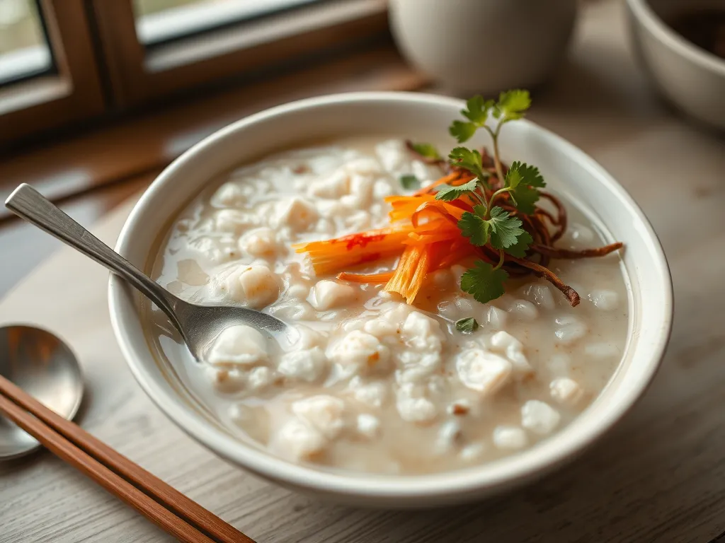 Cheap Rice Congee with Scallions
