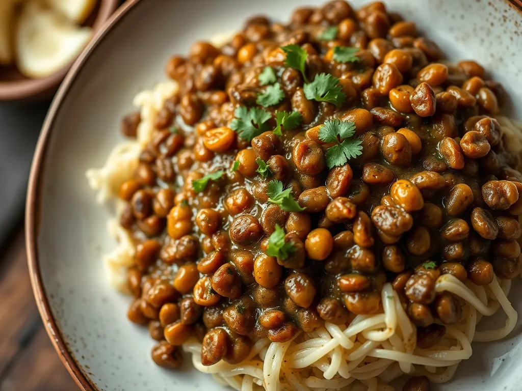 Cheap Spiced Lentils and Rice (Mujaddara)