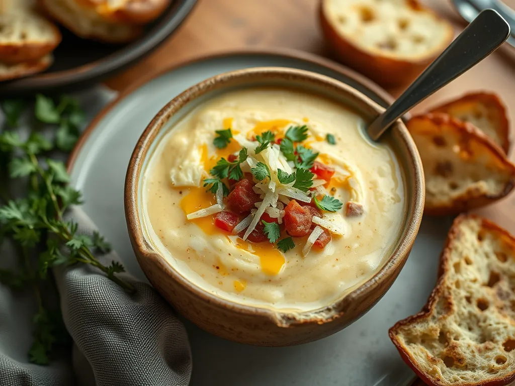 Creamy Potato and Cheddar Soup