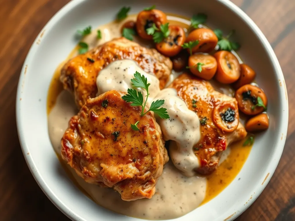 Creamy Braised Chicken Thighs
