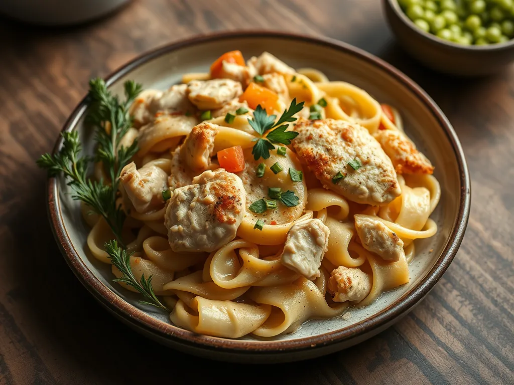 Creamy Chicken & Egg Noodle Skillet