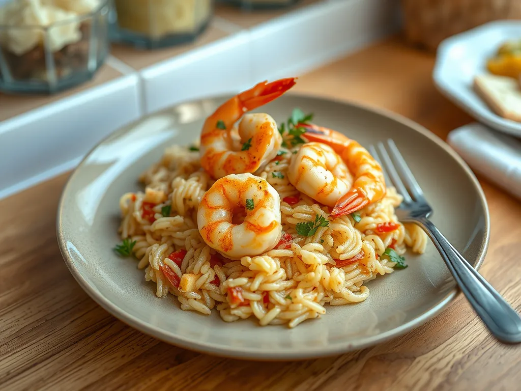 Creamy Garlic Shrimp Risotto