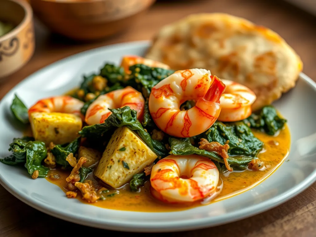 Creamy Spinach & Shrimp Curry