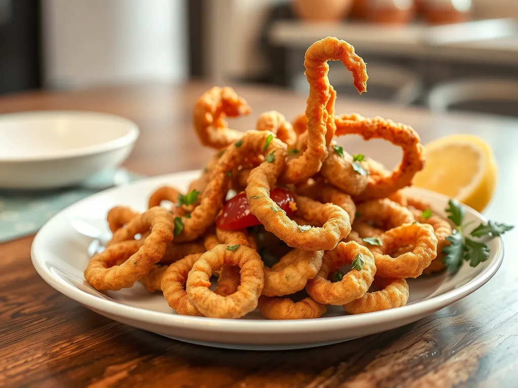 Crispy Lemon Garlic Calamari