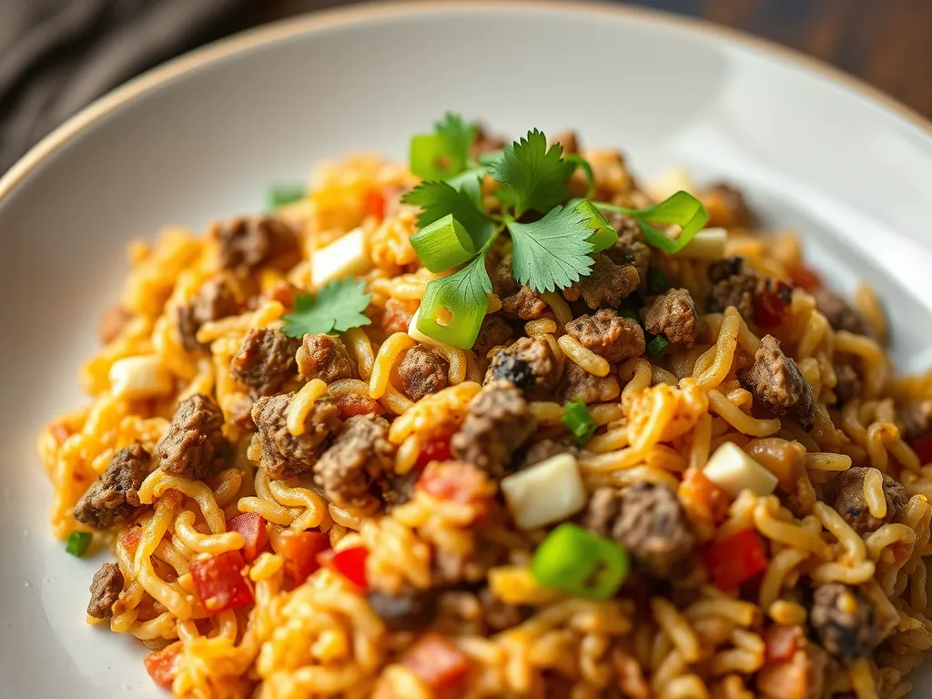Dump-and-Bake Taco Rice Casserole with Beef