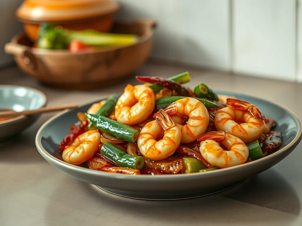 Garlic Ginger Shrimp Stir-Fry