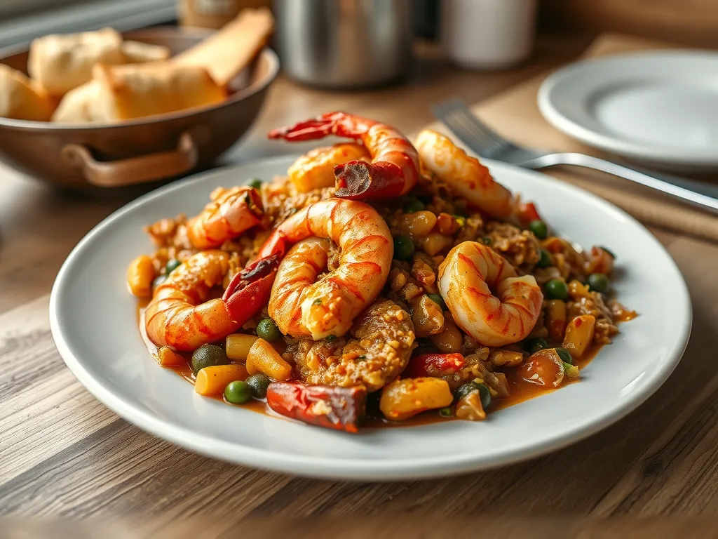 Easy Seafood Jambalaya Skillet