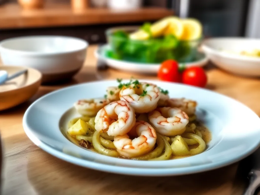 Easy Shrimp Saganaki Skillet