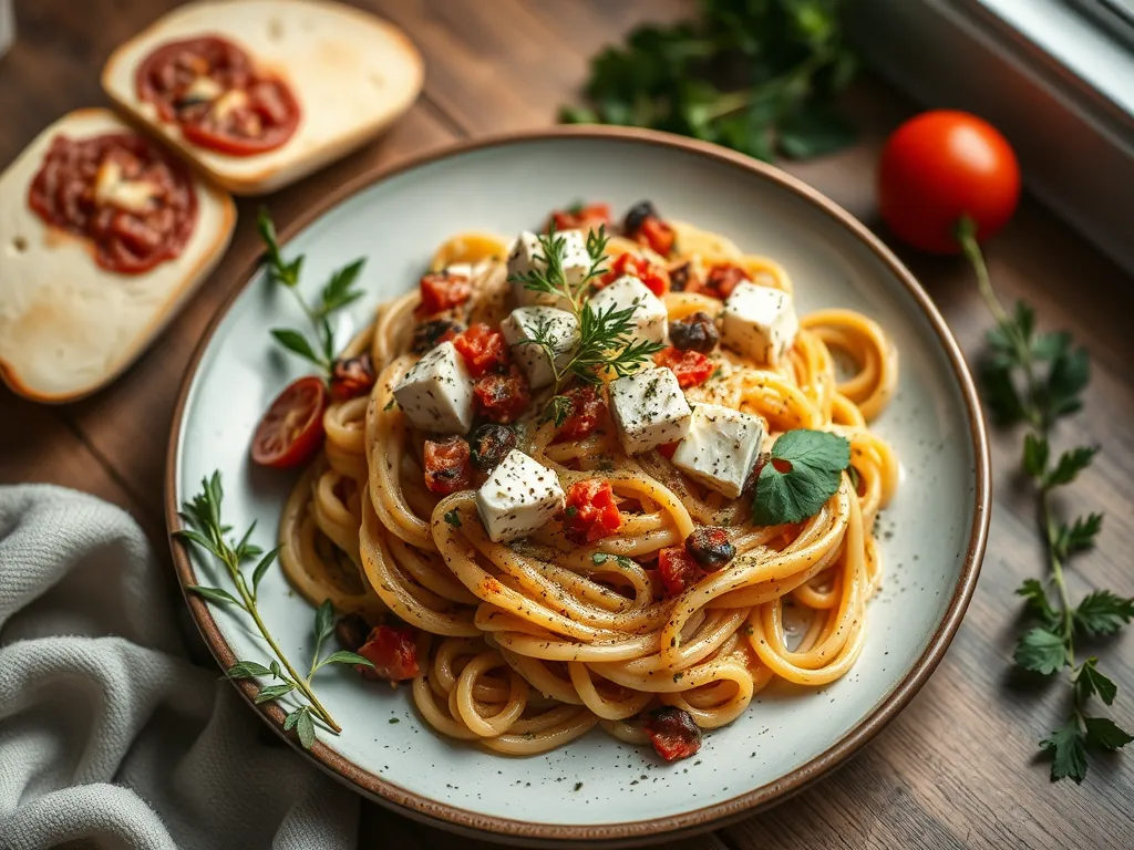 Few-Ingredient Baked Feta Pasta