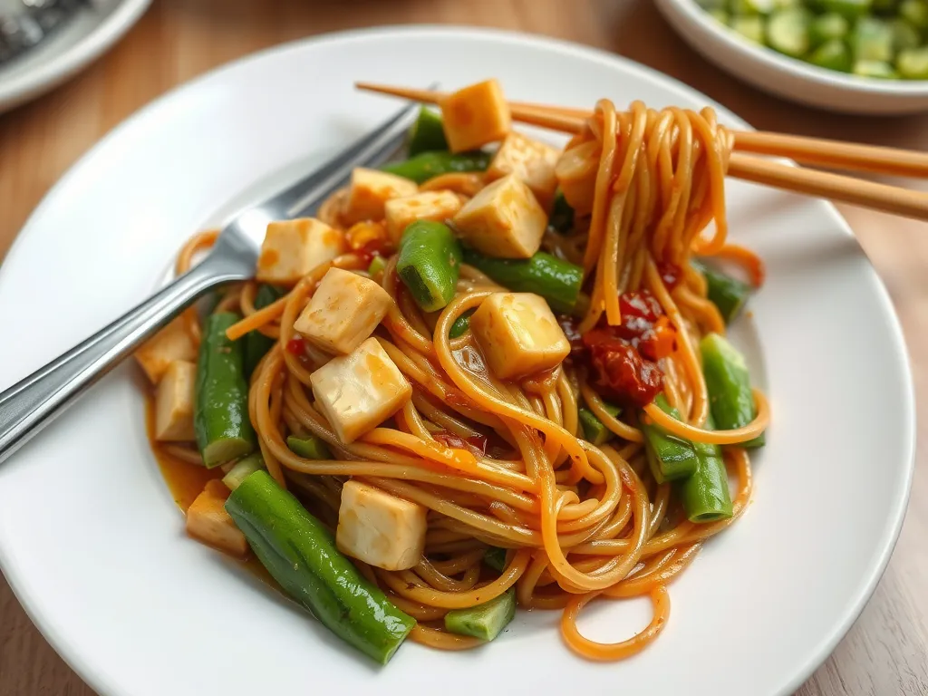 5-Ingredient Tofu Noodle Stir-Fry