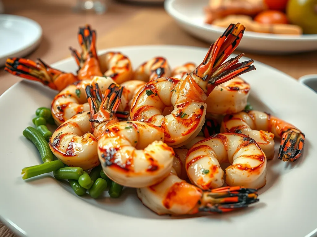 Garlic Butter Grilled Shrimp Skillet