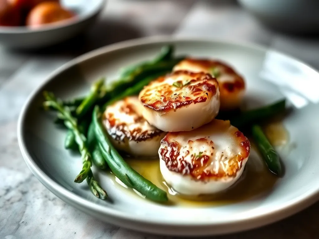 Garlic Butter Scallops & Spinach