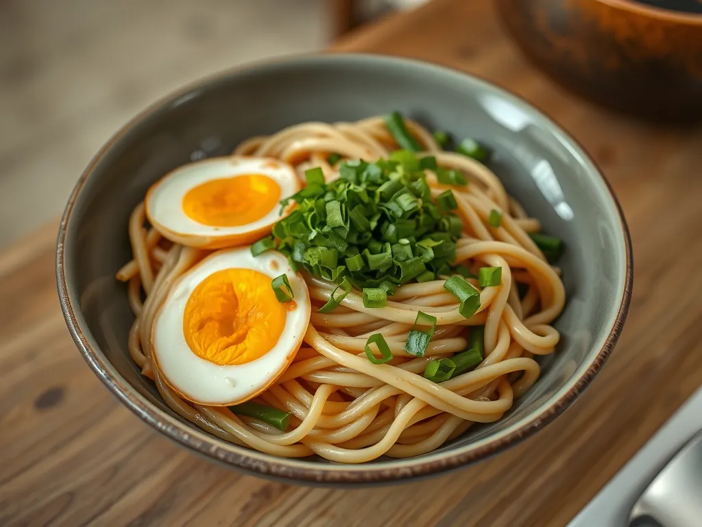Garlic Butter Udon with Egg