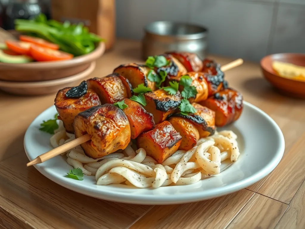 Garlic Herb Turkey Kebabs
