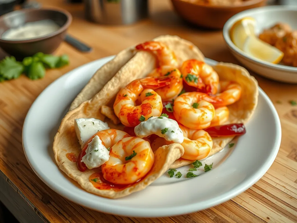 Greek Shrimp Gyros