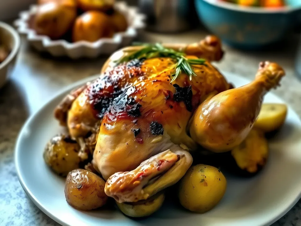 Herb-Roasted Chicken and Potatoes