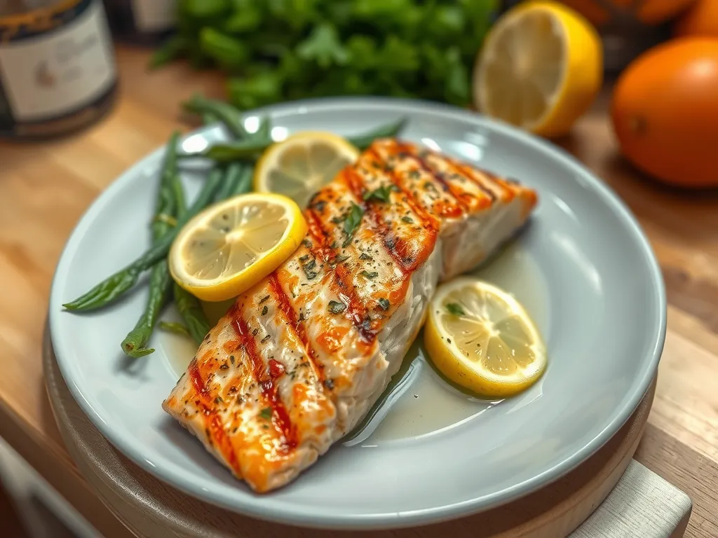 Lemon Garlic Butter Grilled Salmon