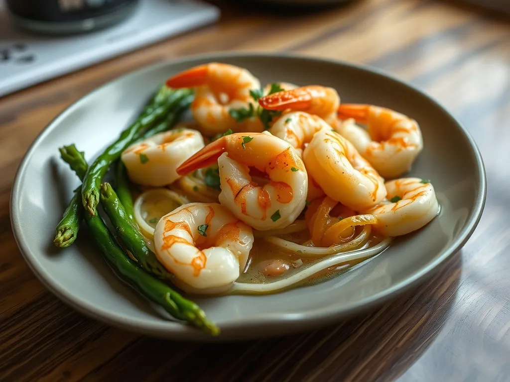 Lemon Garlic Butter Shrimp Skillet