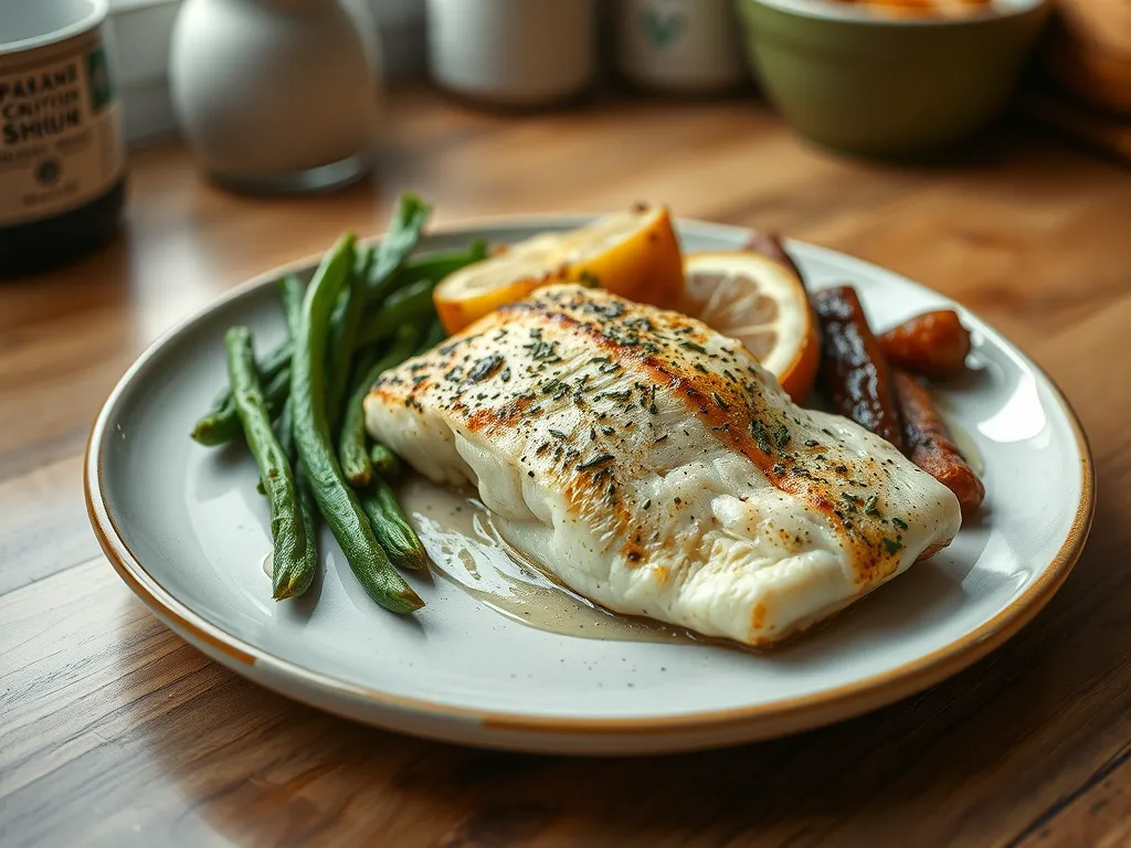 Lemon Garlic Butter White Fish Steaks
