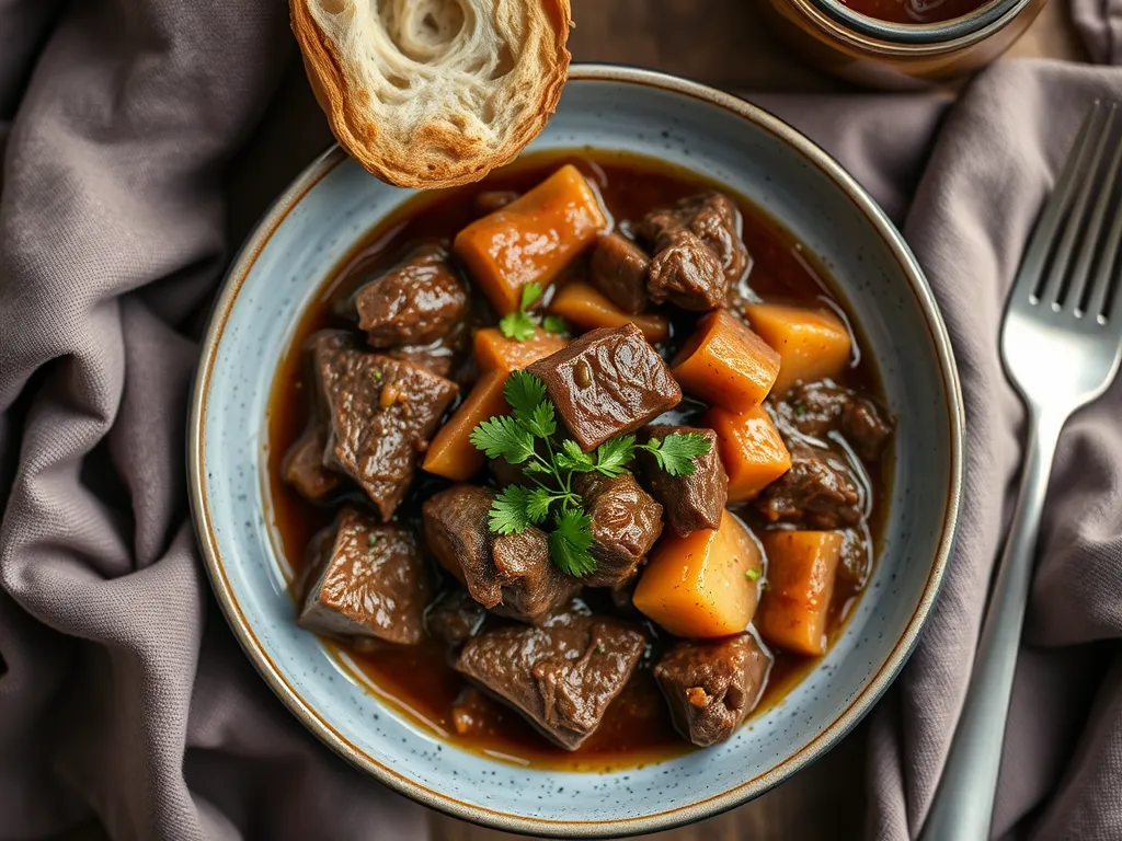 One-Pan Beef Stew with Potatoes and Carrots