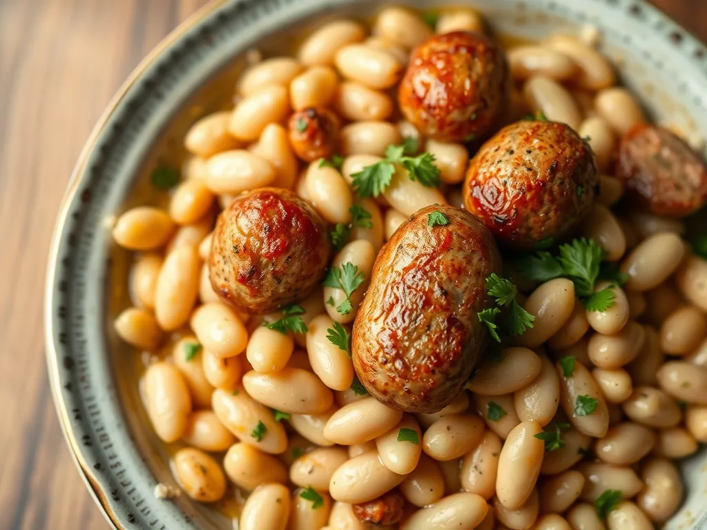 One-Pan Chicken Sausage and White Beans