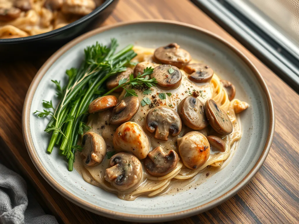 One-Pan Creamy Mushroom Chicken Skillet