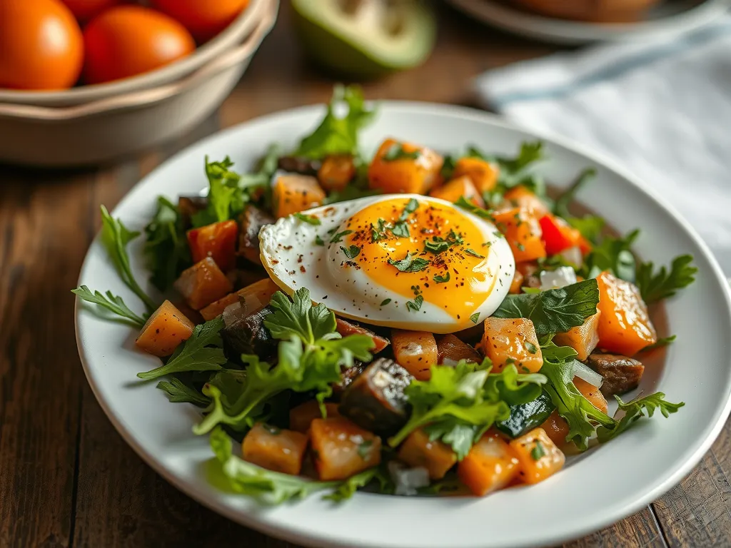One-Pan Egg Fattoush Skillet