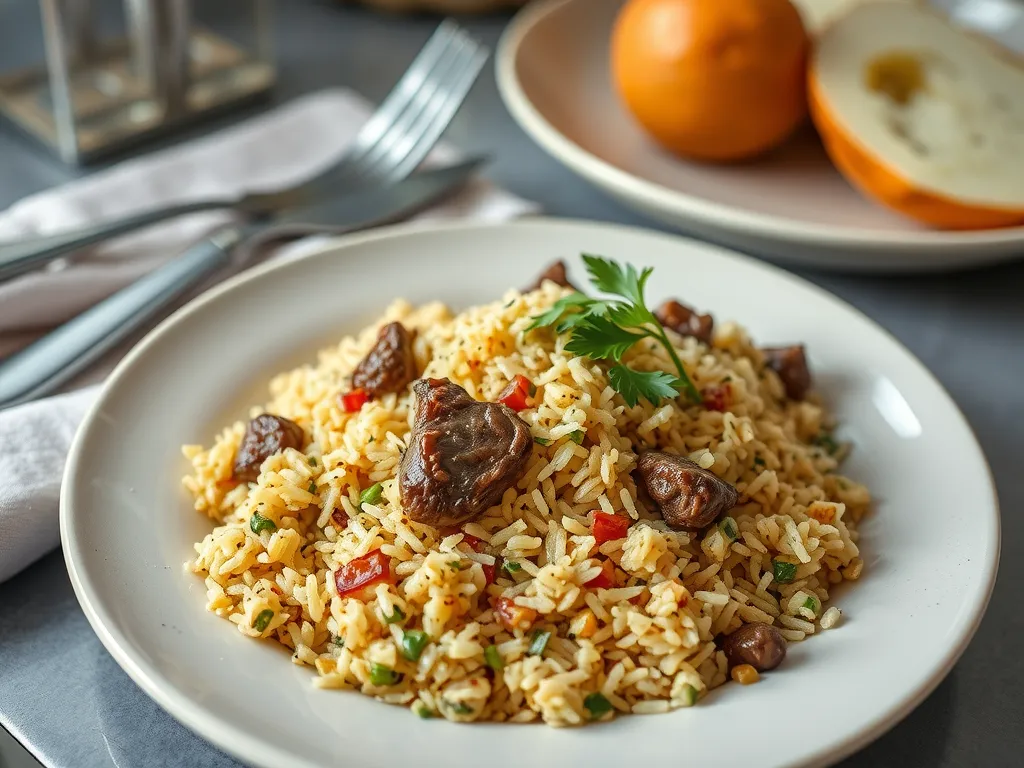 One-Pan Lamb Pilaf