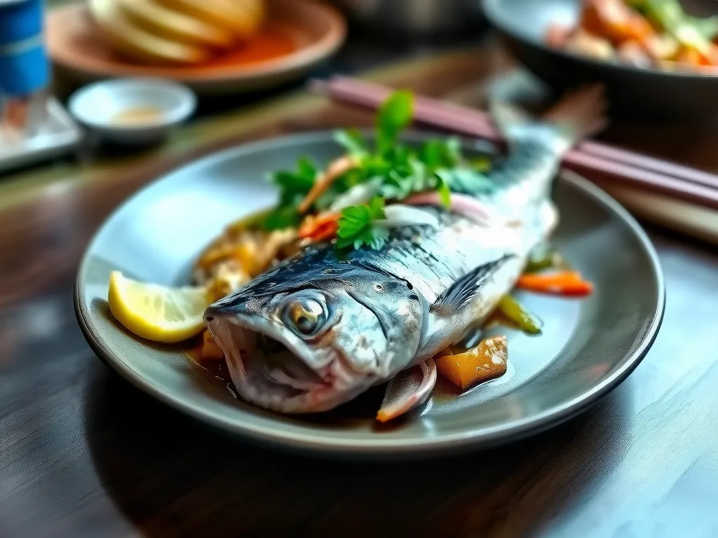 One-Pan Mackerel with Nam Prik Noom