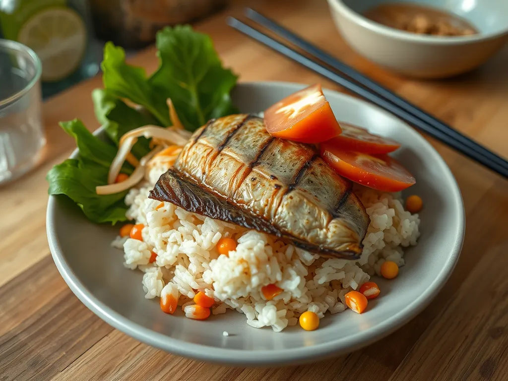 One-Pan Mackerel Rice Bowl