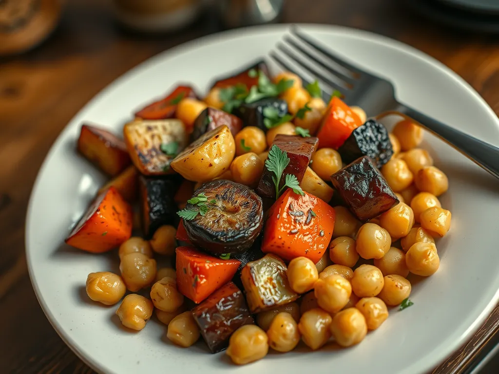 One-Pan Roasted Chickpeas & Veggies
