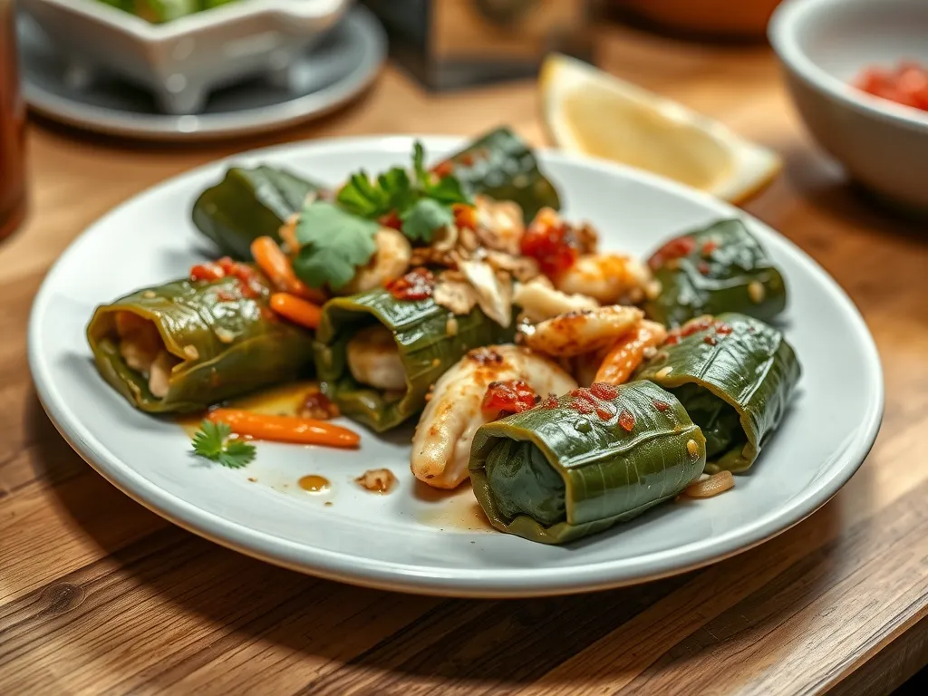 One-Pan Seafood Dolmas