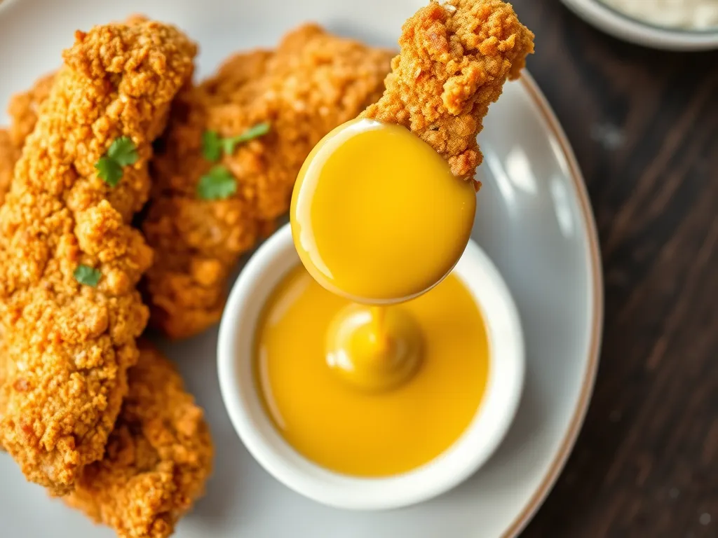 Crispy Chicken Tenders with Honey Mustard