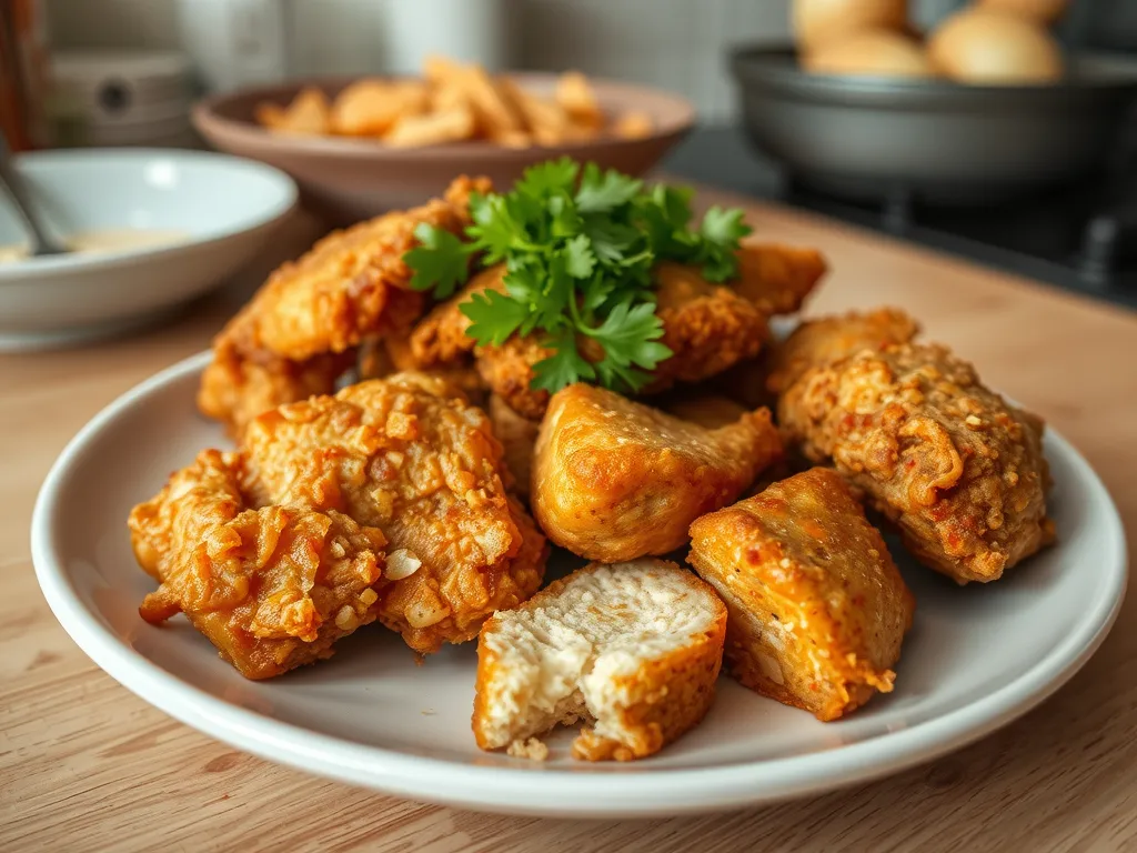 Crispy Fried Tofued Chicken