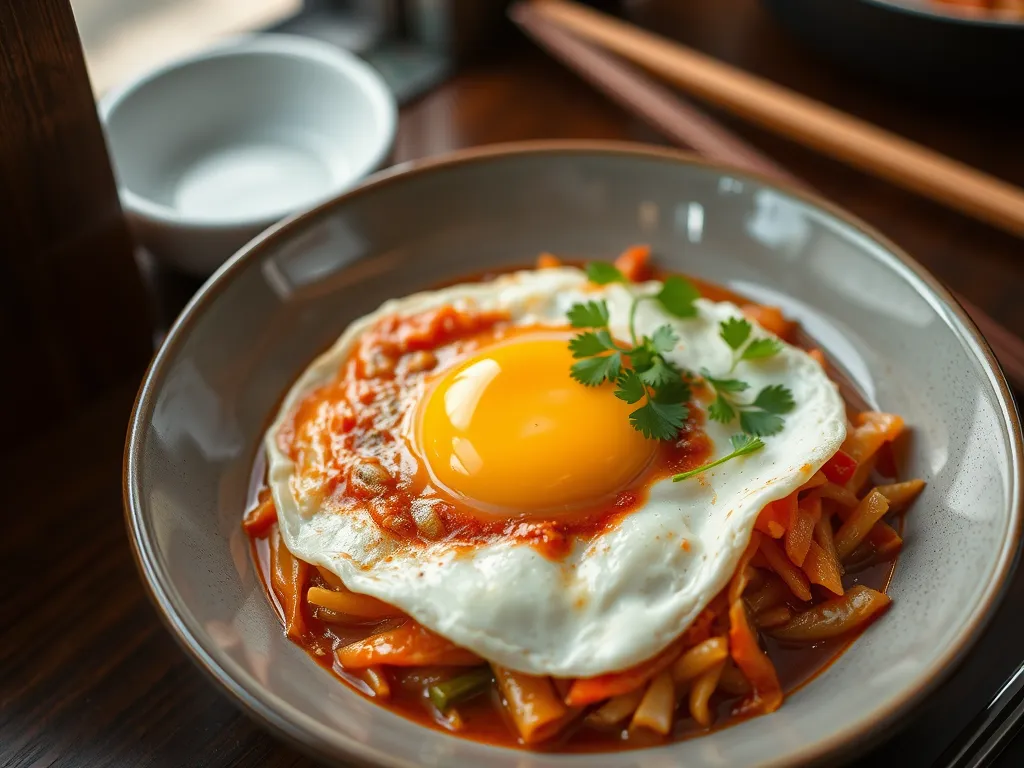 Kimchi Fried Rice with Egg