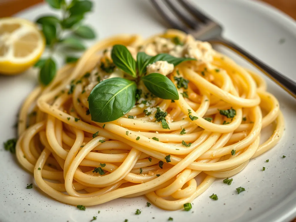 Quick Lemon Garlic Pasta with Spinach